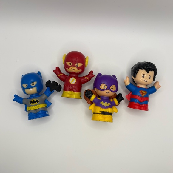 Fisher-Price Other - DC Super Friends Little People Figures – Batman, Flash, Batgirl & Superman